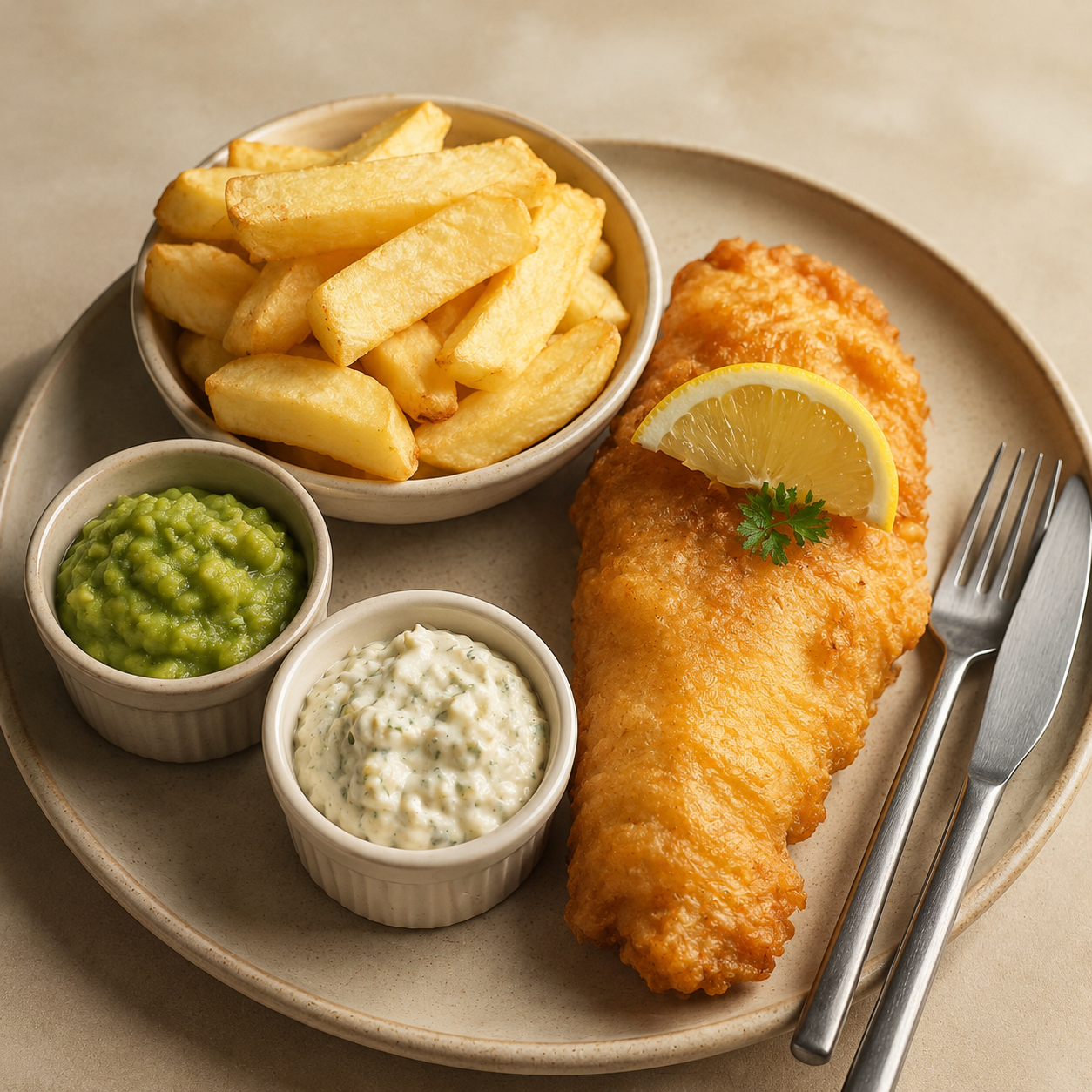 Battered cod